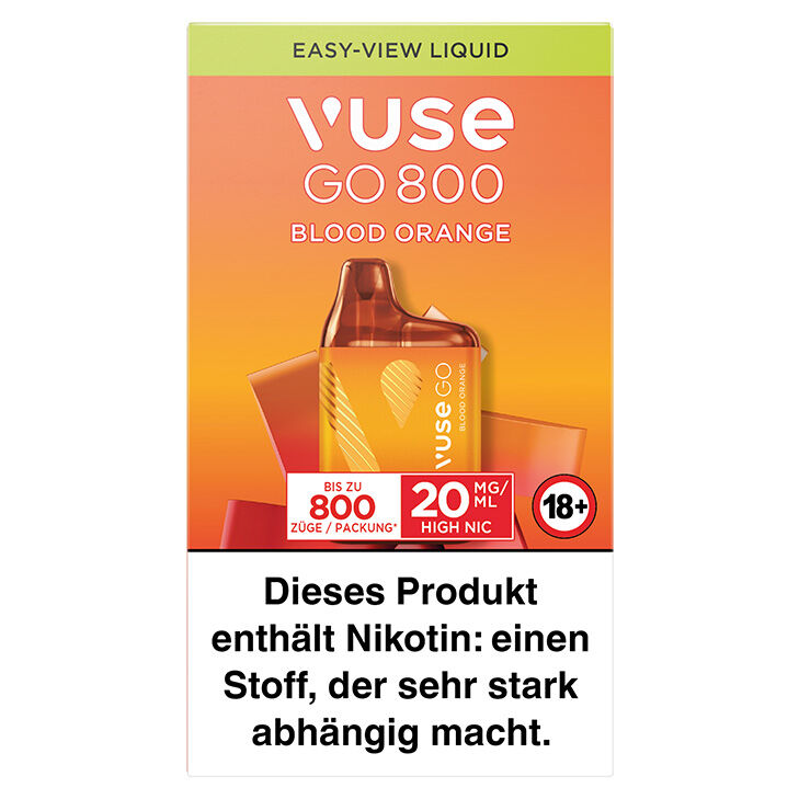 Vuse GO 800 Blood Orange 20 mg Einweg E-Zigarette