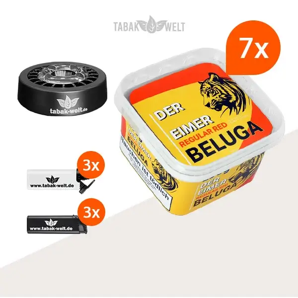 beluga-red-pfeifentabak-regular-7x-eimer-mit-roulette-aschenbecher