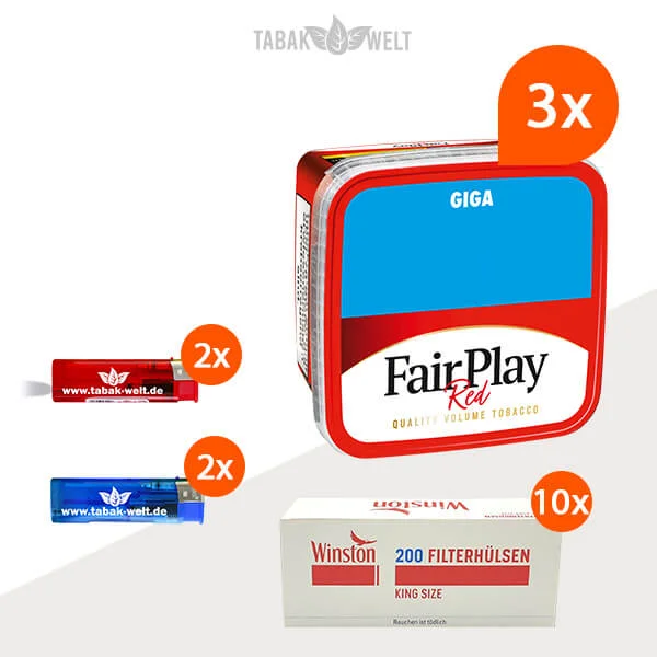 fair-play-red-volumentabak-3x-giga-box-mit-2000-king-size-huelsen-und-led-feuerzeug fair-play-red-volumentabak-3x-giga-box-mit-2000-king-size-huelsen-und-led-feuerzeug