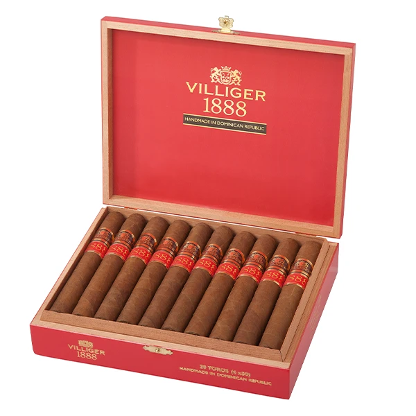 VILLIGER 1888 Zigarren Dominican Republic Toro Kiste offen