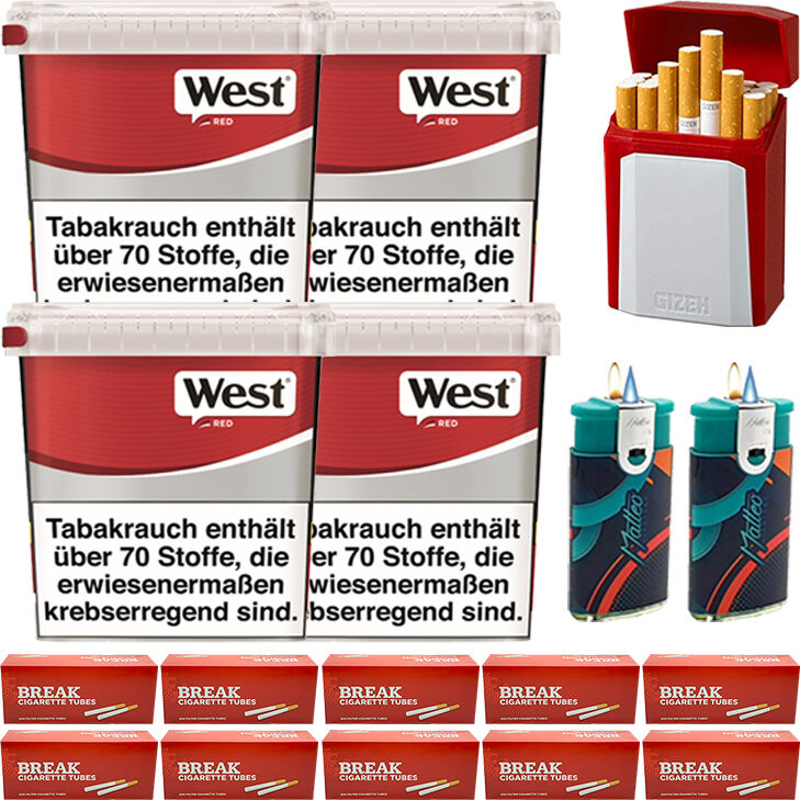 West Red 4 x 190g mit 2000 Hülsen