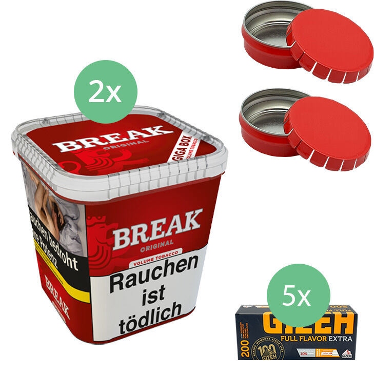 Break Original 2 x 215g mit 1000 Extra Filterhülsen