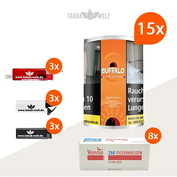 buffalo-red-volumentabak-15x-dose-mit-2000-extra-size-huelsen buffalo-red-volumentabak-15x-dose-mit-2000-extra-size-huelsen