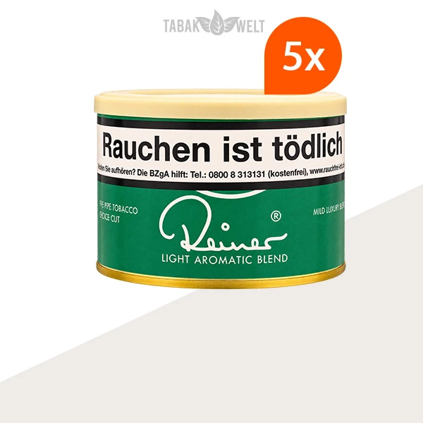 Reiner Grün Pfeifentabak 5er-Dosen-Set