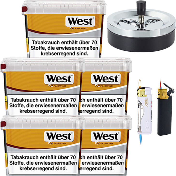 West Yellow 5 x Mega Box mit Aschenbecher