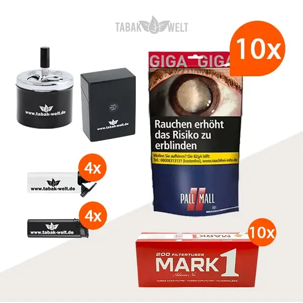 pall-mall-red-volumentabak-10x-beutel-mit-2000-filterhuelsen-und-etui