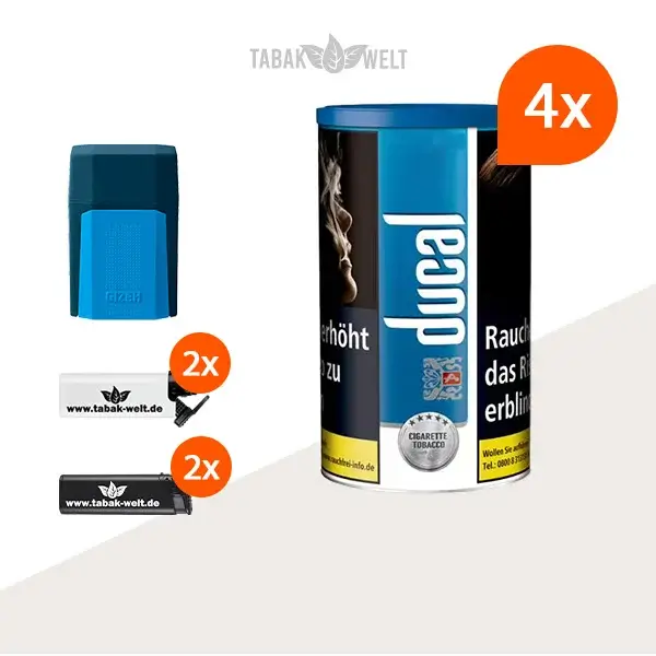 ducal-blau-feinschnitt-tabak-4x-dose-mit-etui