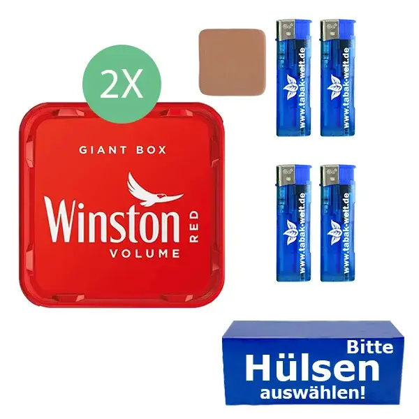 Winston Volumentabak 2 x Giant Box mit wählbaren Filterhülsen