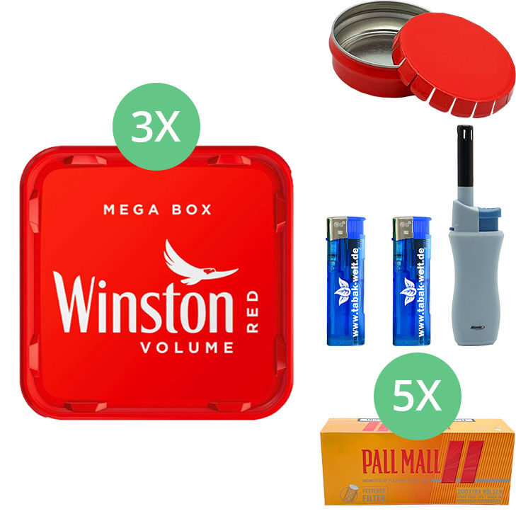 Winston Mega Box 3 x 140g mit 1000 Allround Xtra Hülsen