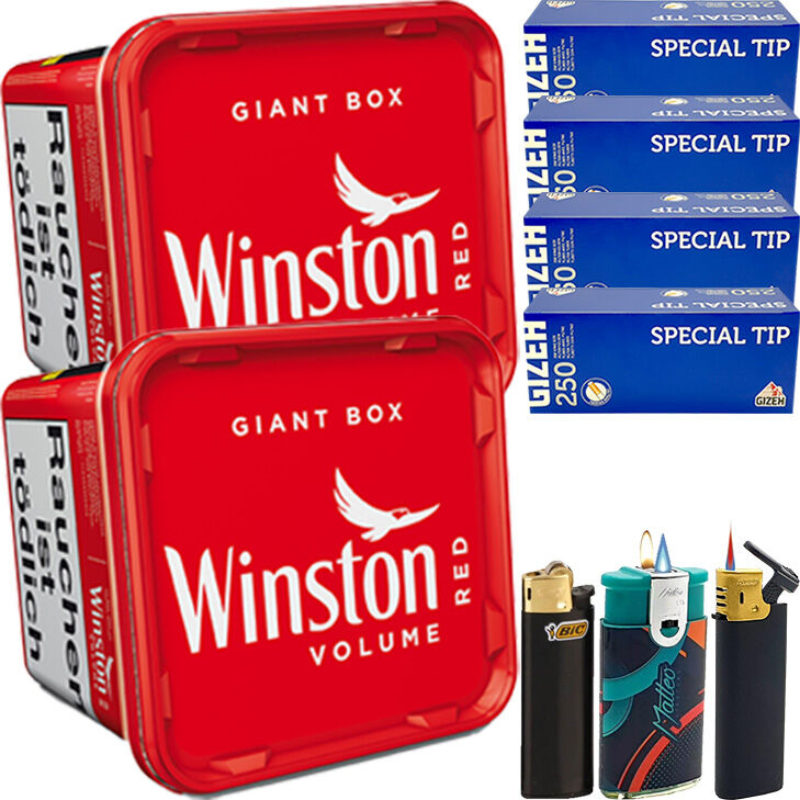 Winston Giant Box 2 x 205g mit 1000 King Size Hülsen