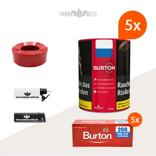 burton-original-feinschnitt-tabak-5x-dose-mit-1000-king-size-filterhuelsen burton-original-feinschnitt-tabak-5x-dose-mit-1000-king-size-filterhuelsen