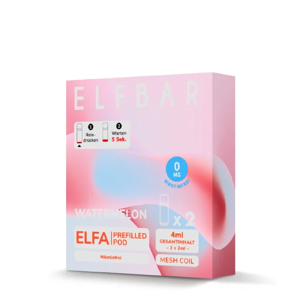 Elfbar Elfa Watermelon 0mg Pod für E-Zigarette