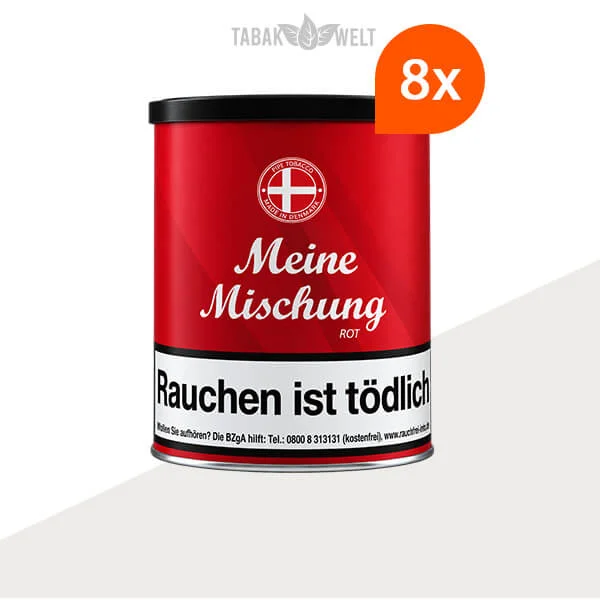 Meine Mischung Rot Pfeifentabak 8 x Dose