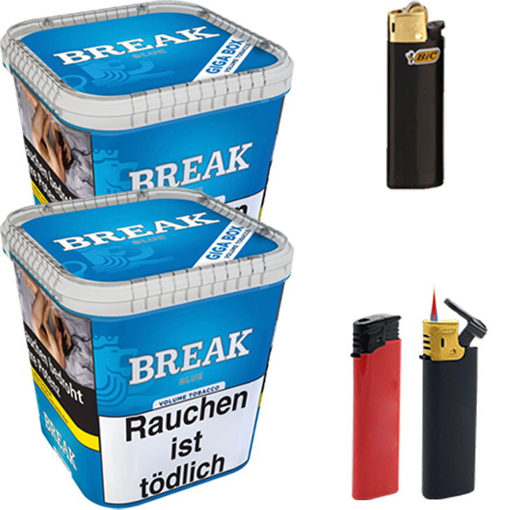 Break Blue 2 x 215g mit Feuerzeugen