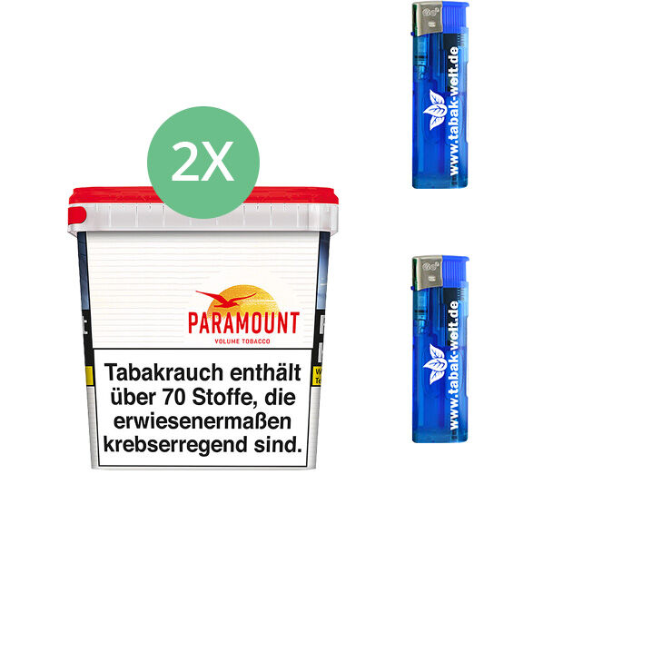 Paramount Giga Box Volumentabak 2 x 260g mit Feuerzeugen