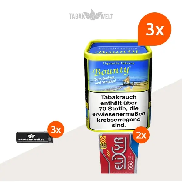 bounty-feinschnitt-tabak-3x-dose-mit-1100-filterhuelsen
