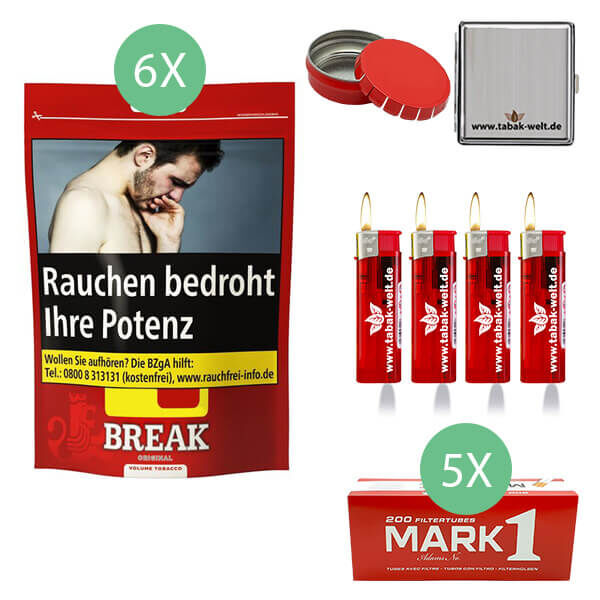 6 x Break Original Beutel mit 1000 Mark Hülsen