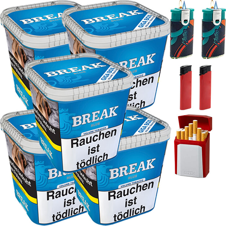 Break Tabak Blue 5 x Giga Box mit Etui