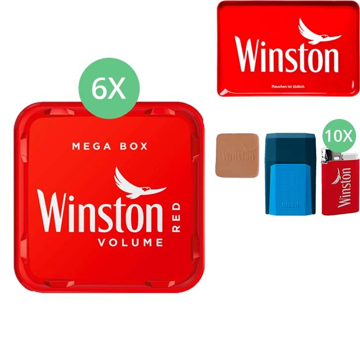 Winston Mega Box 6 x 135g mit Stopftablett