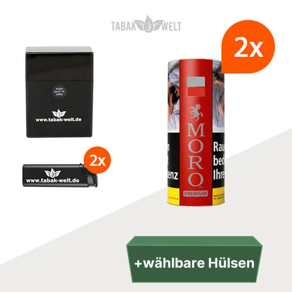 moro-premium-rot-feinschnitt-tabak-2x-vorratsdose-mit-waehlbaren-huelsen-und-etui moro-premium-rot-feinschnitt-tabak-2x-vorratsdose-mit-waehlbaren-huelsen-und-etui