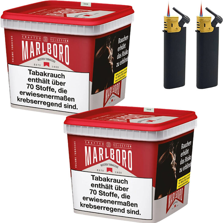 Marlboro Crafted Selection 2 x 200g mit Sturmfeuerzeugen