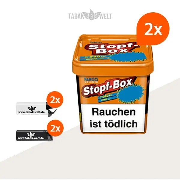 fargo-orange-volumentabak-xxl-2x-eimer-mit-feuerzeugen