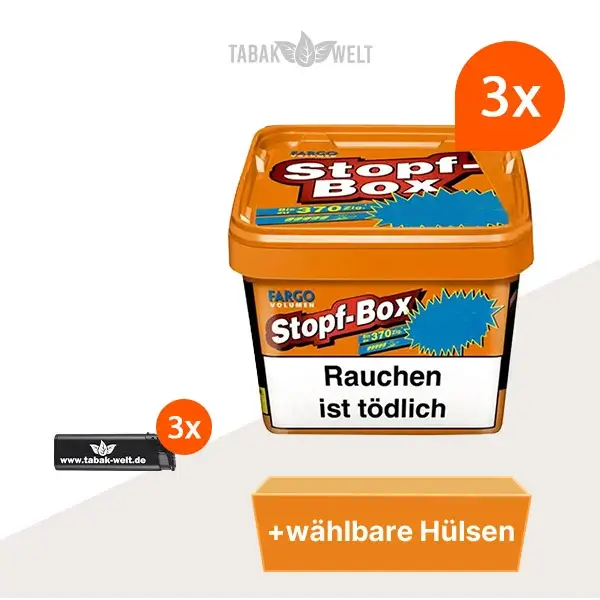 fargo-orange-volumentabak-3x-stopf-box-mit-waehlbaren-huelsen