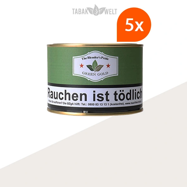 HU Tobacco Green Gold Pfeifentabak, 5 Dosen