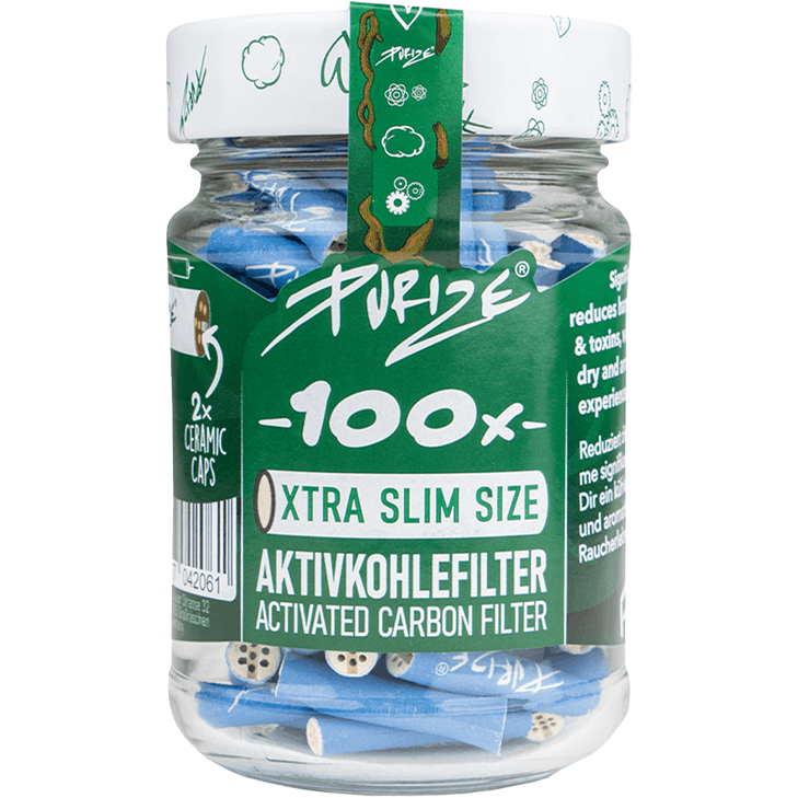 Purize Glas Xtra Slim Size 100 Stück Blau