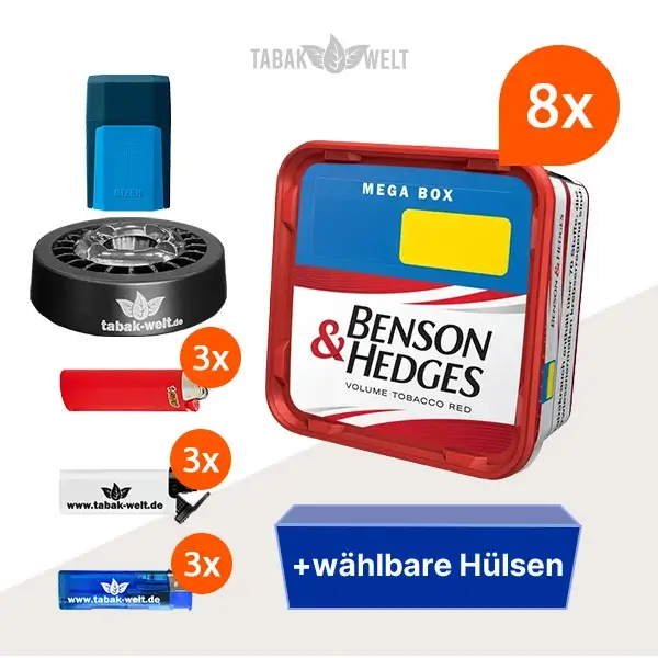 benson-und-hedges-red-volumentabak-8-x-mega-box-mit-2000-wahlbaren-huelsen