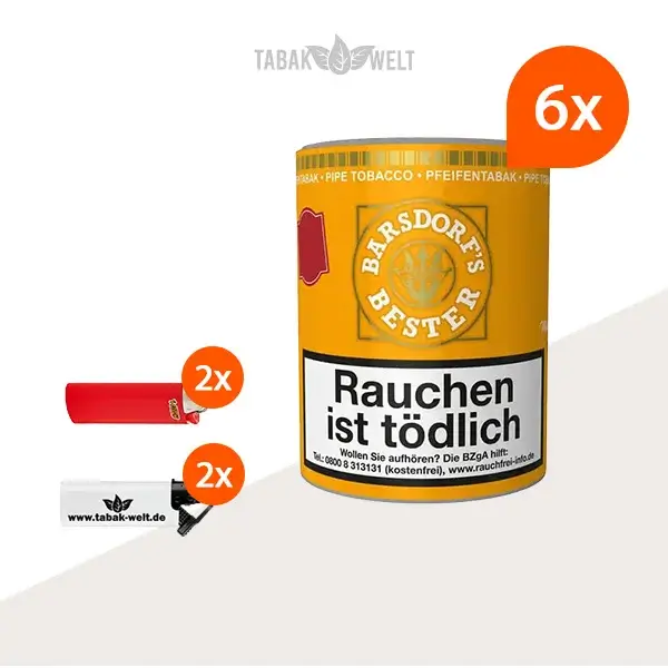 barsdorf-s-bester-aromatic-mixture-pfeifentabak-6x-dose-mit-feuerzeuge barsdorf-s-bester-aromatic-mixture-pfeifentabak-6x-dose-mit-feuerzeuge