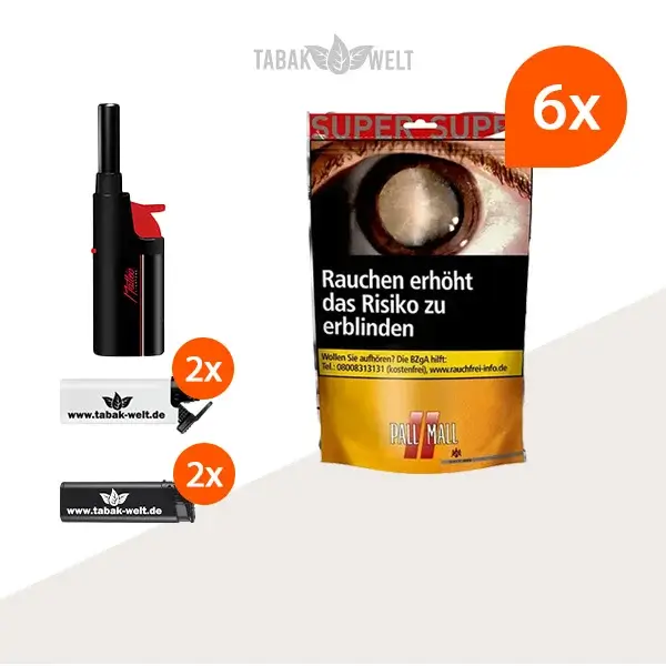 pall-mall-allround-red-volumentabak-6x-super-beutel-mit-feuerzeugen