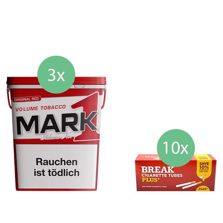 Mark 1 - Volumentabak 3 x 320g mit 2000 Plus Hülsen