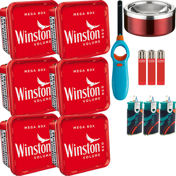 Winston Mega Box 6 x 135g mit Kippaschenbecher