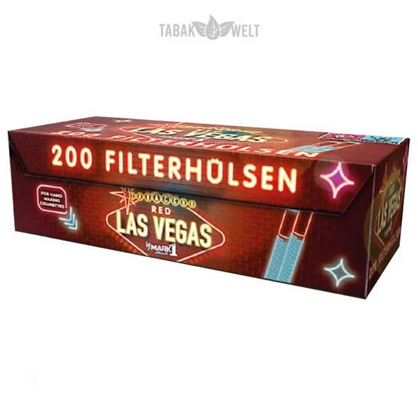 Las Vegas Zigarettenfilterhülsen in der 200er Packung zum Selberstopfen
