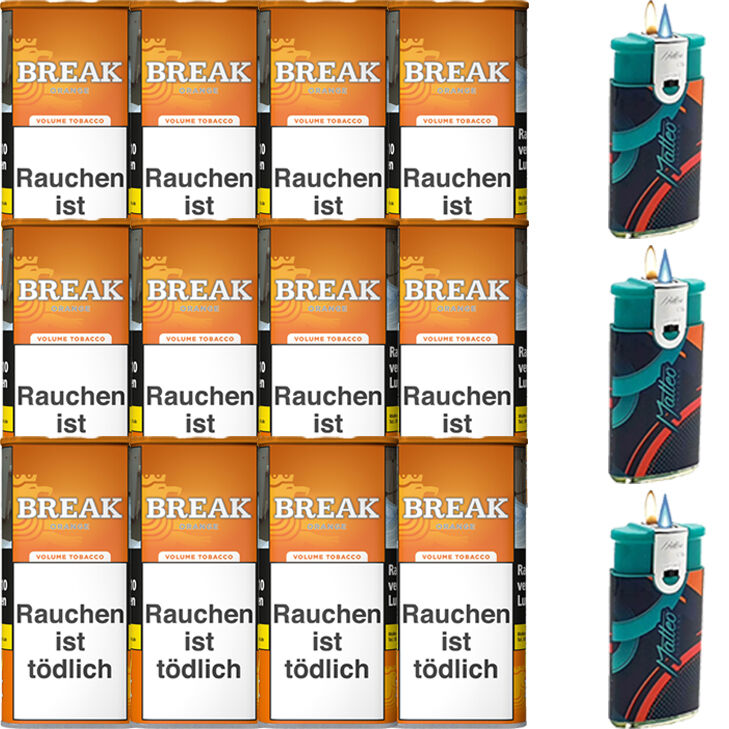 Break Orange 12 x 100g mit Feuerzeugen