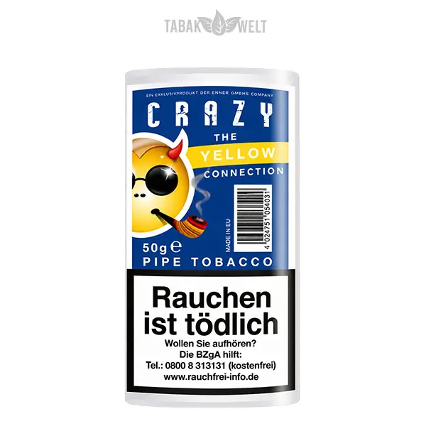 Crazy Yellow Vanilla Pfeifentabak im Pouch – Pfeifentabak mit Vanillearoma