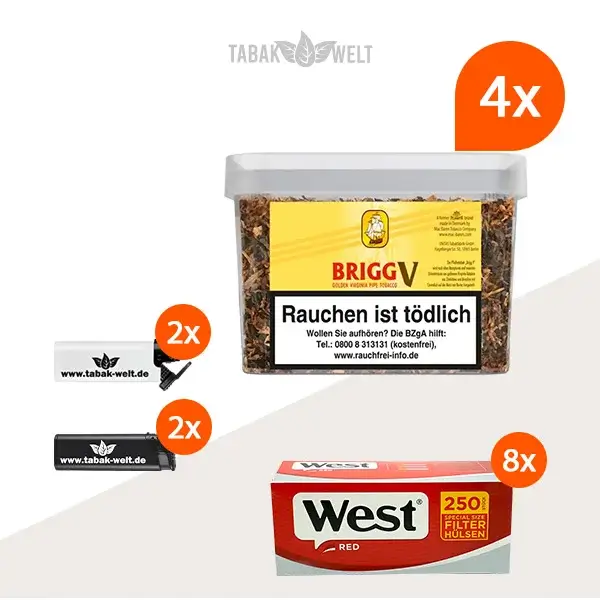 brigg-v-vanilla-pfeifentabak-4x-eimer-mit-2000-west-special-size-huelsen