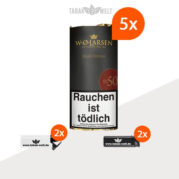 5x-w.-o.-larsen-maple-mixture-no.-50-50g-mit-feuerzeuge