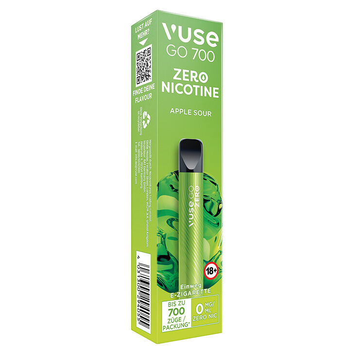 Vuse Go 700 Apple Sour 0mg Einweg E-Zigarette 