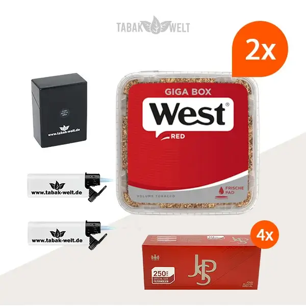 west-red-volumentabak-2x-giga-box-mit-1000-jps-special-filterhuelsen