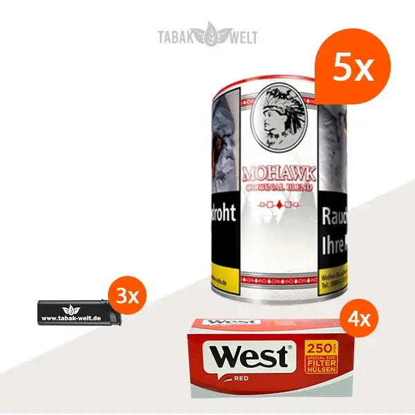 mohawk-original-blend-feinschnitt-tabak-5x-dose-mit-1000-filterhuelsen