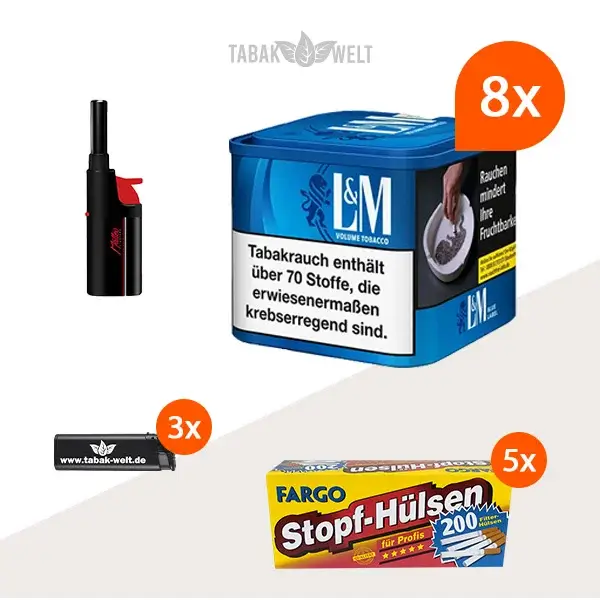 l-m-volumentabak-blue-m-8x-dose-mit-1000-king-size-huelsen-und-stabfeuerzeug