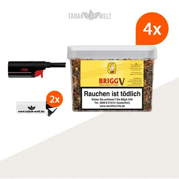 brigg-v-vanilla-pfeifentabak-4x-eimer-mit-feuerzeuge