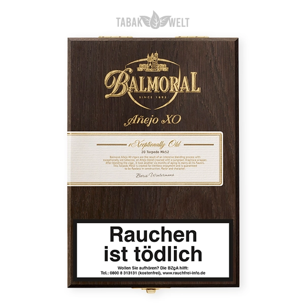 balmoral-anejo-xo-zigarren-torpedo-mk-52-box