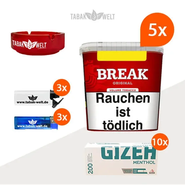 break-original-volumentabak-5x-giga-box-mit-2000-mehthol-huelsen-und-glas-aschenbecher