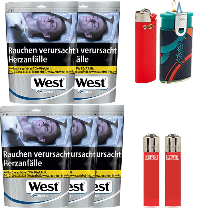 5-west-silver-Beutel-96g-mit-feuerzeug
