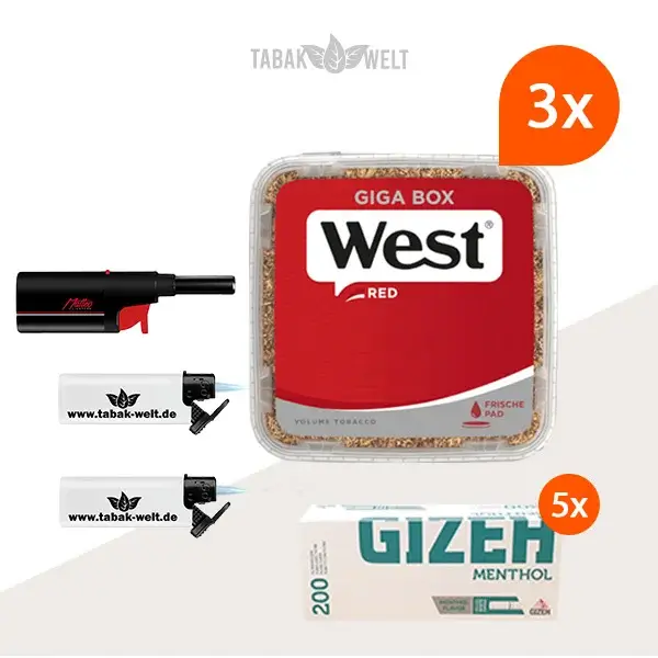 west-red-volumentabak-3x-giga-box-mit-1000-gizeh-menthol-filterhuelsen