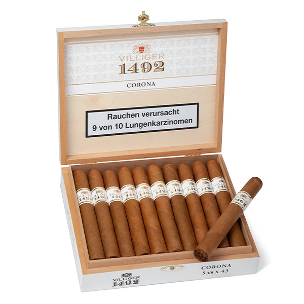 VILLIGER 1492 Zigarren Corona Kiste offen