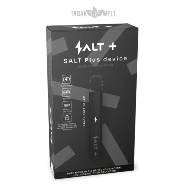 salt-plus-e-zigarette-black-soft-touch-akkutraeger salt-plus-e-zigarette-black-soft-touch-akkutraeger